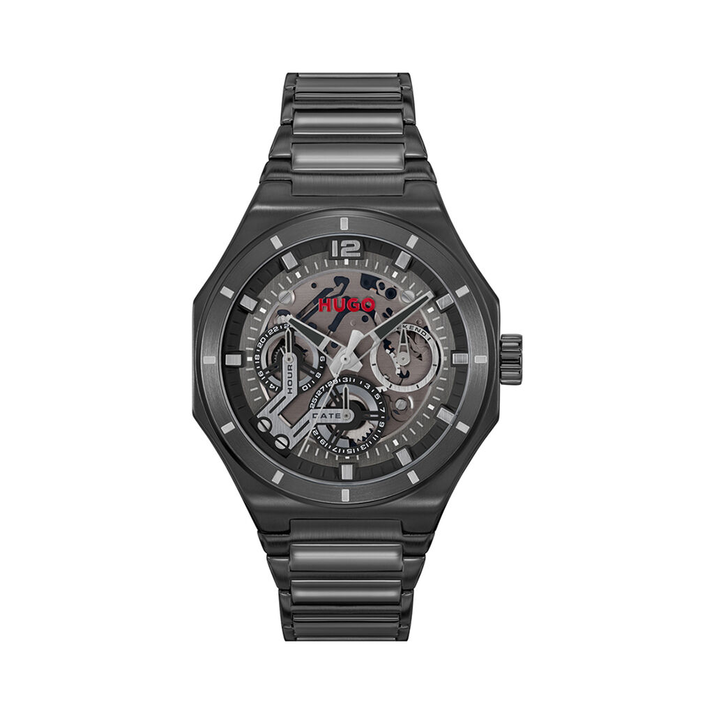 Montre Hugo Grail Skeleton Noir