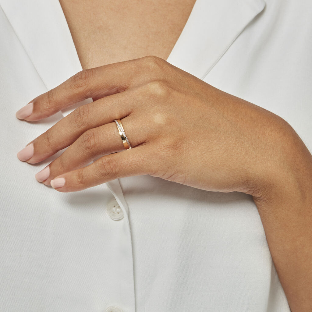 Bague Timira Or Jaune Diamant - Bagues avec pierre Femme | Histoire d’Or