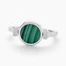 Bague Lunatique Argent Blanc Malachite Onyx - Bagues solitaires Femme | Histoire d’Or