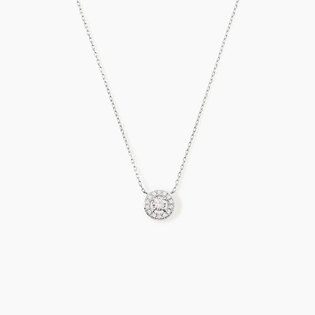 Collier Star Or Blanc Oxyde De Zirconium - Colliers Femme | Histoire d&rsquo;Or