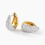 Cr&eacute;oles Tiwa Argent Bicolore Oxyde De Zirconium - Boucles d'oreilles cr&eacute;oles Femme | Histoire d&rsquo;Or