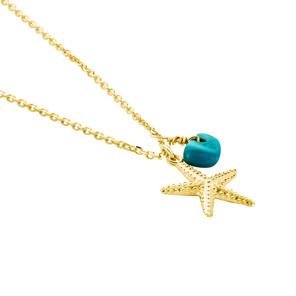 Collier Under The Sea Or Jaune Turquoise - Colliers Femme | Histoire d’Or
