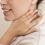 Alliance Fleur Diamantee Ruban Plat Or Blanc - Alliances Unisex | Histoire d&rsquo;Or