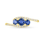 Bague Chloe Or Jaune Saphir Et Diamant - Bagues solitaires Femme | Histoire d&rsquo;Or