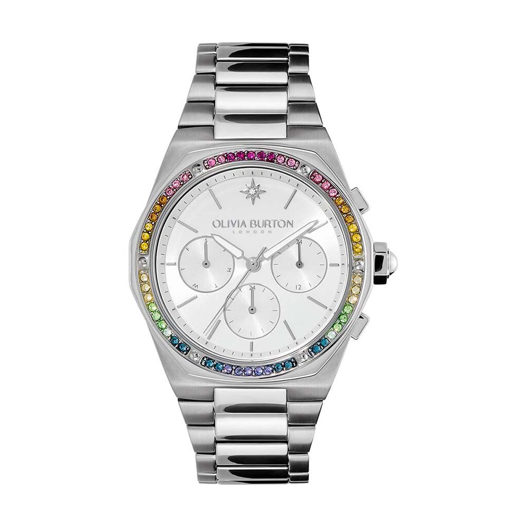 Montre Olivia Burton Hexa Multifonction Argent&eacute; - Montres Femme | Histoire d&rsquo;Or