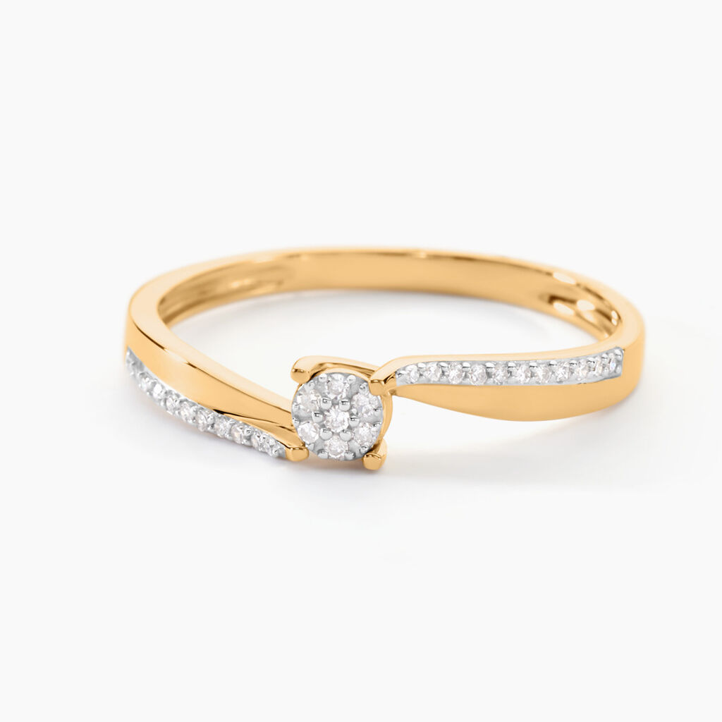 Bague Callysta Or Jaune Diamant - Bagues avec pierre Femme | Histoire d&rsquo;Or