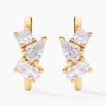 Cr&eacute;oles Shiny Garden Or Jaune Oxyde De Zirconium - Boucles d'oreilles cr&eacute;oles Femme | Histoire d&rsquo;Or