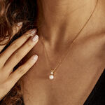 Collier Or Jaune Bragi Perle De Culture Oxyde De Zirconium - Colliers Femme | Histoire d&rsquo;Or