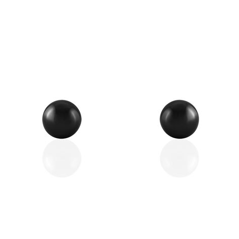 Boucles D'oreilles Puces Orbe Argent Blanc Céramique - Boucles d'oreilles fantaisie Femme | Histoire d’Or