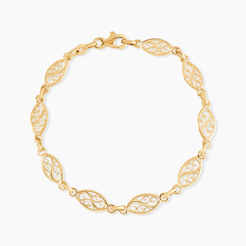 Bracelet Maille Acanty Or Jaune - Bracelets cha&icirc;ne Femme | Histoire d&rsquo;Or