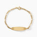 Bracelet Identité Bartolomee Maille Alternee 1/3 3 Or Jaune - Bracelets Communion Enfant | Histoire d’Or