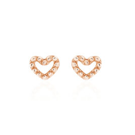 Boucles D'oreilles Puces Menel Argent Rose - Boucles d'oreilles fantaisie Femme | Histoire d’Or
