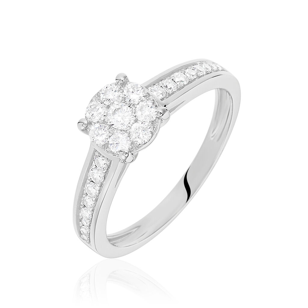 Bague Celia Or Blanc Diamant - Bagues avec pierre Femme | Histoire d’Or