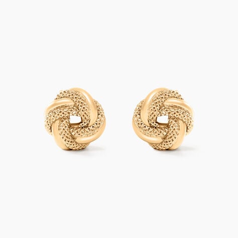 Boucles D'oreilles Puces Or Jaune Campanula - Clous d'oreilles Femme | Histoire d&rsquo;Or