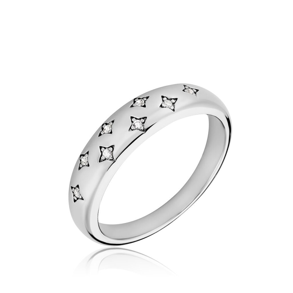 Bague Garrett Argent Blanc Oxyde De Zirconium - Bagues avec pierre Femme | Histoire d&rsquo;Or