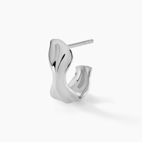 Créole Unitaire Positano Acier Blanc - Boucles d'oreilles créoles Homme | Histoire d’Or
