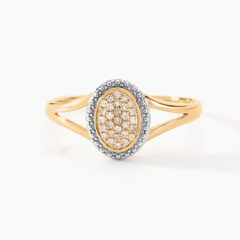 Bague Or Jaune Finola Diamants - Bagues avec pierre Femme | Histoire d’Or
