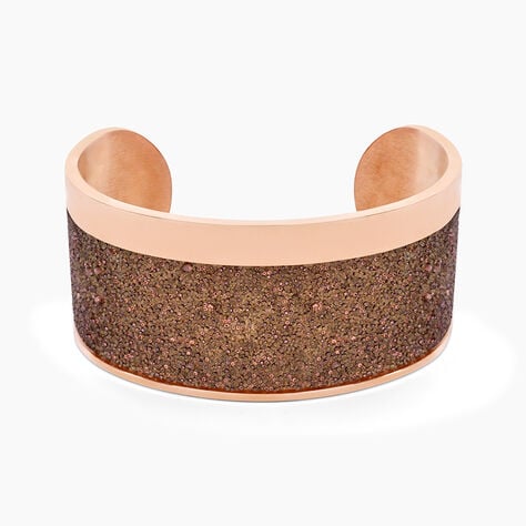 Bracelet Manchette Ouvert Acier Rose Carron - Bracelets manchettes Femme | Histoire d&rsquo;Or