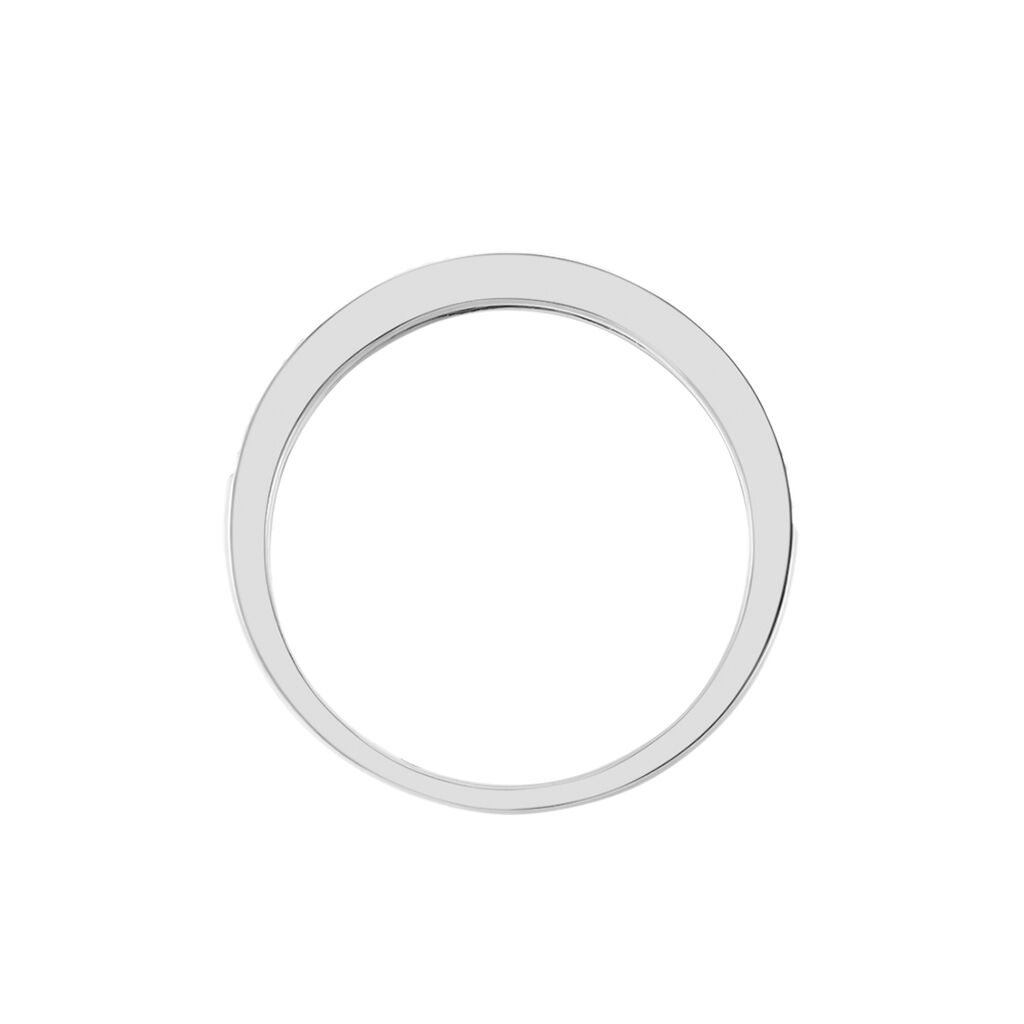 Demi Alliance Juliette Platine Blanc Diamant - Alliances Femme | Histoire d’Or