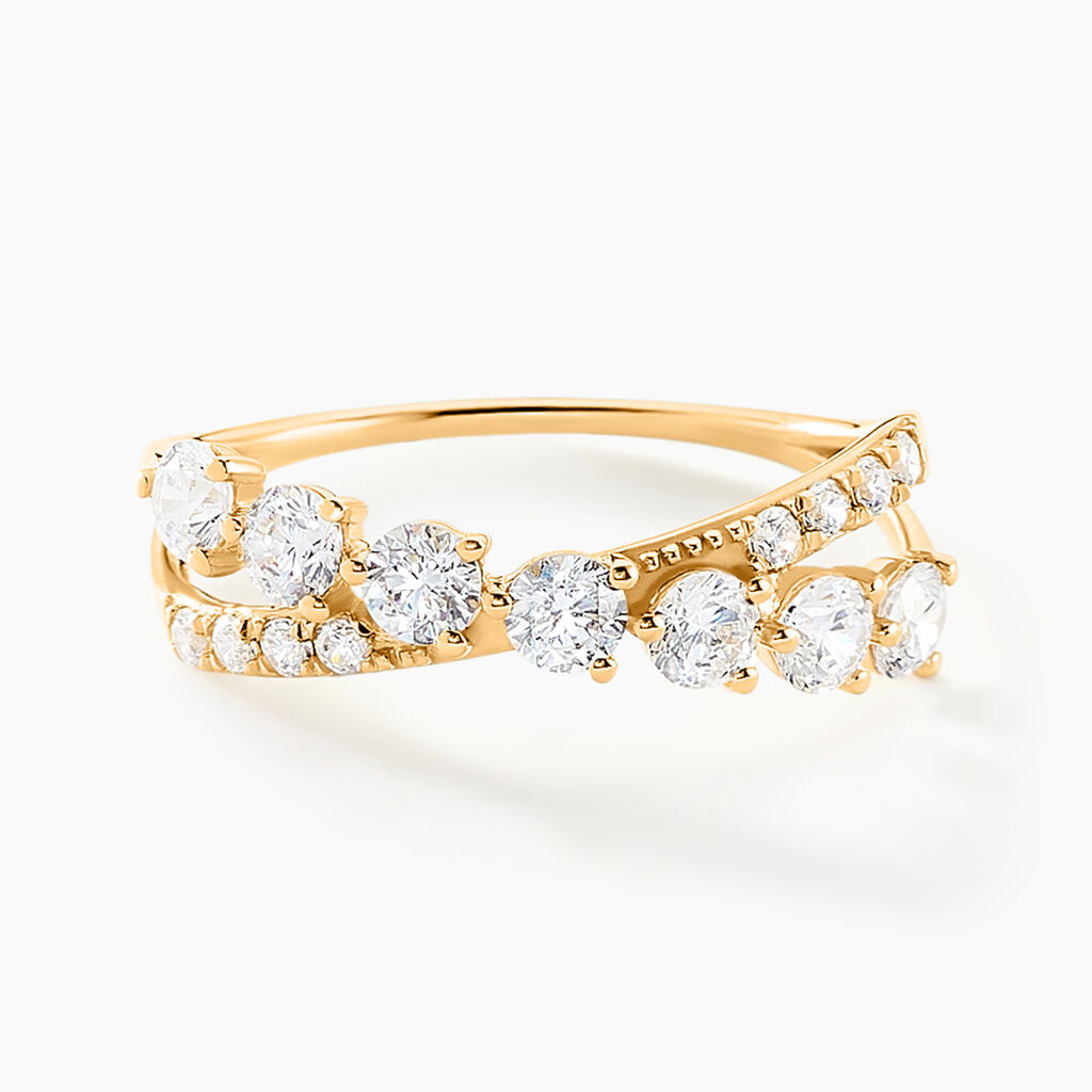 Bague Dorean Or Jaune Oxyde De Zirconium - Bagues avec pierre Femme | Histoire d’Or
