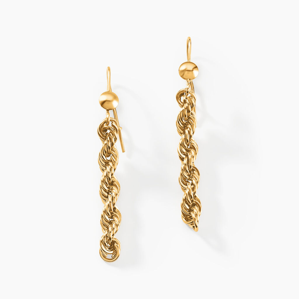 Boucles D'oreilles Pendantes Cordelia Or Jaune