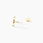 Boucles D'oreilles Puces Brant Or Jaune Oxyde De Zirconium - Clous d'oreilles Femme | Histoire d&rsquo;Or