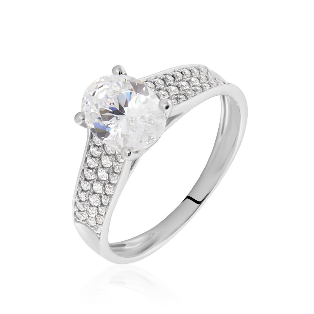 Bague Or Blanc Morganenn Oxyde - Bagues solitaires Femme | Histoire d’Or