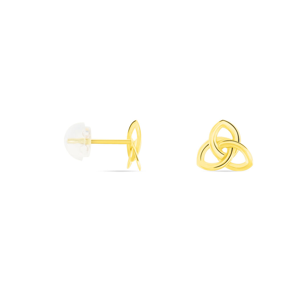 Boucles D'oreilles Puces Philine Fleur Or Jaune - Clous d'oreilles Femme | Histoire d’Or