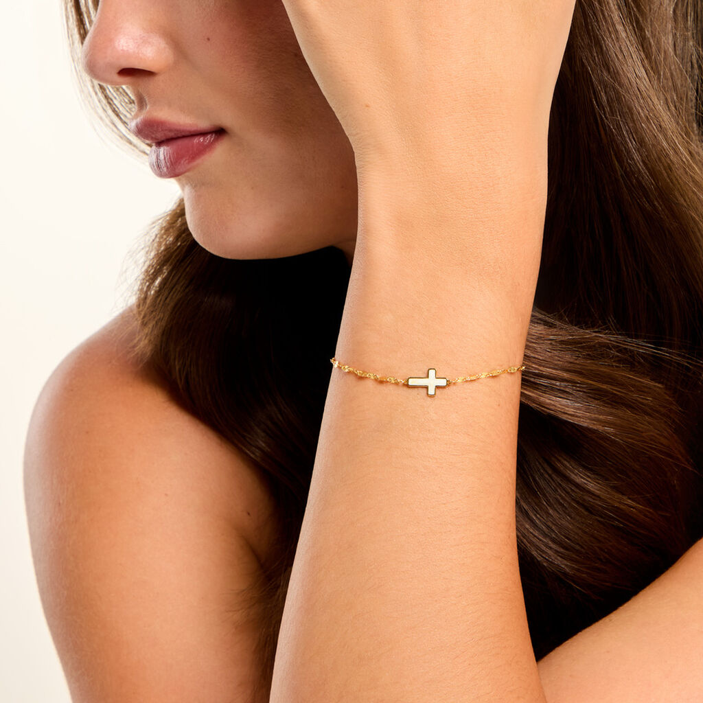 Bracelet Crescentius Argent Dor&eacute; A L'Or 750/1000 - Bijoux sans pierre Femme | Histoire d&rsquo;Or