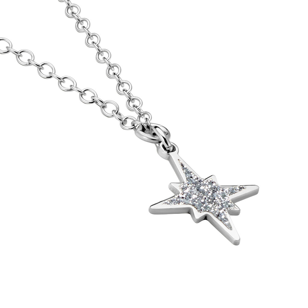 Collier Alcyone Argent Blanc - Ras de cou Femme | Histoire d&rsquo;Or