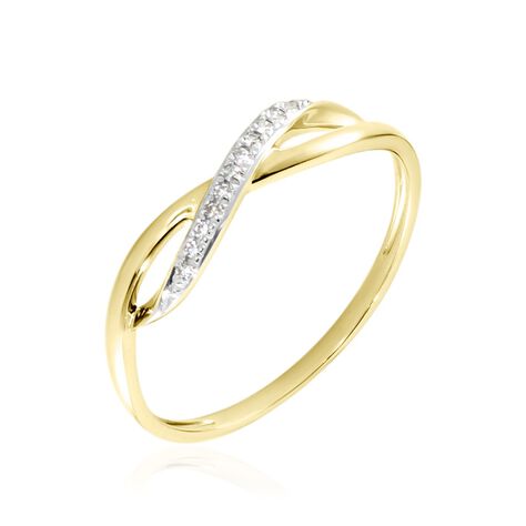Bague Smina Or Jaune Diamant - Bagues avec pierre Femme | Histoire d’Or