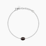 Bracelet Evren Argent Blanc Pierre De Synthese - Bracelets Femme | Histoire d&rsquo;Or