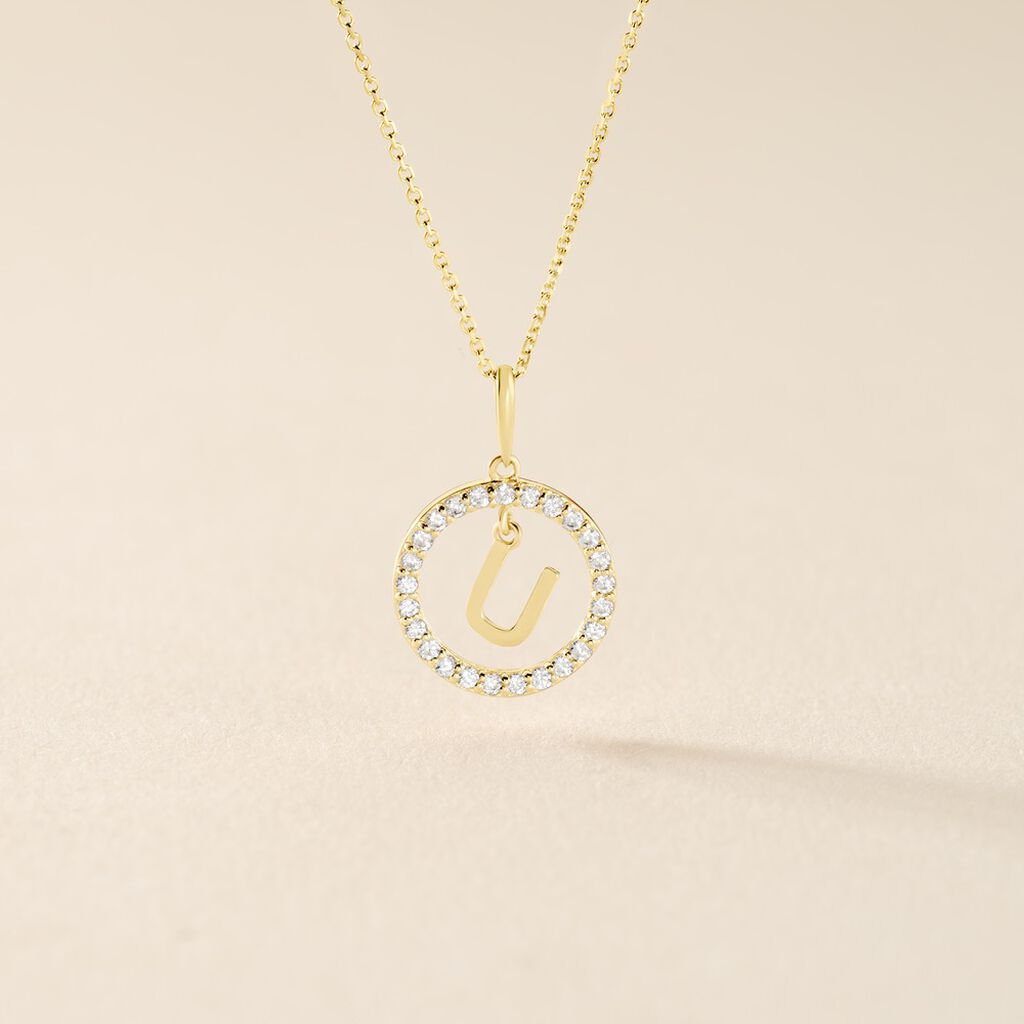 Pendentif Gabe Or Jaune Oxyde De Zirconium - Pendentifs Femme | Histoire d’Or