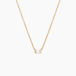 Collier Francine Argent Dor&eacute; A L'Or 750/1000 Oxyde De Zirconium - Colliers Femme | Histoire d&rsquo;Or