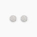 Boucles D'oreilles Puces Or Blanc Strass - Clous d'oreilles Femme | Histoire d’Or