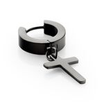 Cr&eacute;ole Unitaire Acier Noir Feodor - Piercings d'oreilles Homme | Histoire d&rsquo;Or