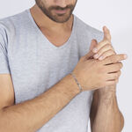 Bracelet Anilo Maille Alternee 1/1 Argent Blanc - Bracelets cha&icirc;ne Homme | Histoire d&rsquo;Or