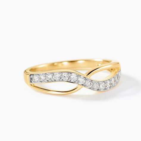 Bague Mounira Or Jaune Oxyde De Zirconium - Bagues avec pierre Femme | Histoire d&rsquo;Or