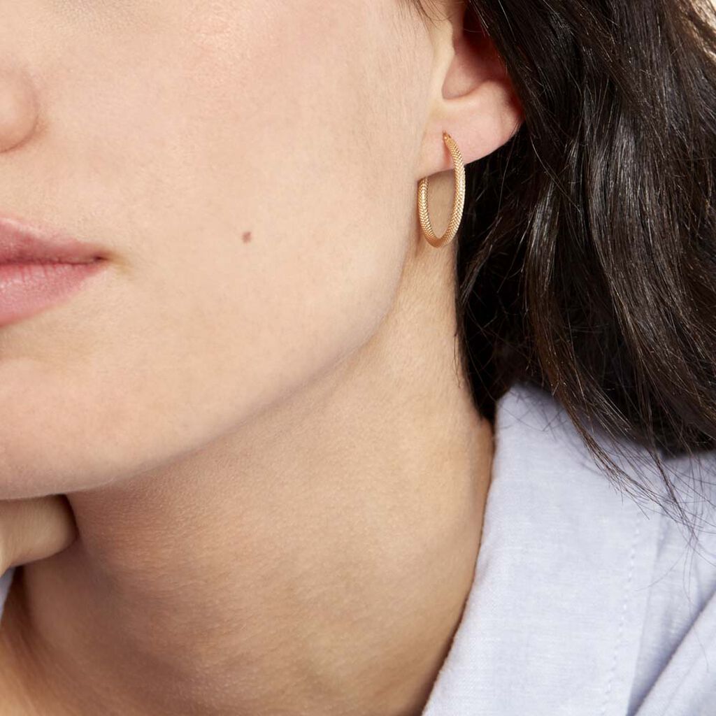 Créoles Ulrica Or Jaune - Boucles d'oreilles créoles Femme | Histoire d’Or