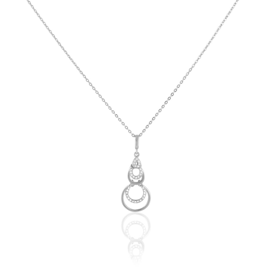 Collier Greta Argent Blanc - Colliers fantaisie Femme | Histoire d’Or