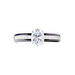 Bague Solitaire Neville Argent Blanc Céramique Et Oxyde De Zirconium - Bagues solitaires Femme | Histoire d’Or