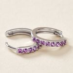 Cr&eacute;oles Rio Argent Blanc Oxyde De Zirconium - Boucles d'oreilles cr&eacute;oles Femme | Histoire d&rsquo;Or