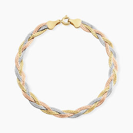 Bracelet Elae Argent Tricolore - Bracelets chaîne Femme | Histoire d’Or