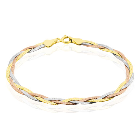 Bracelet Elae Argent Tricolore - Bracelets chaîne Femme | Histoire d’Or