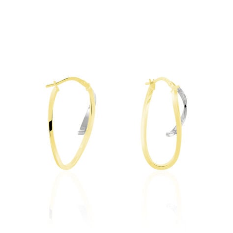 Cr&eacute;oles Hepsie Or Bicolore - Boucles d'oreilles cr&eacute;oles Femme | Histoire d&rsquo;Or