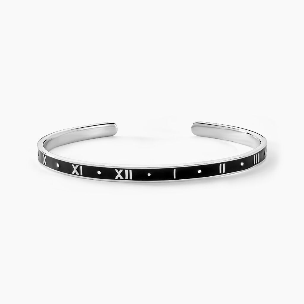 Bracelet Jonc Ilyan Argent Blanc - Bracelets joncs Homme | Histoire d’Or