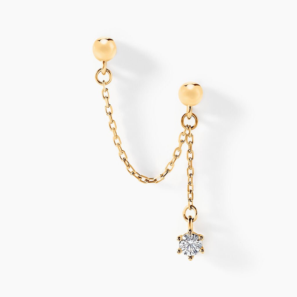 Bijoux D'oreilles Sly Or Jaune Oxyde De Zirconium - Ear cuffs Femme | Histoire d’Or