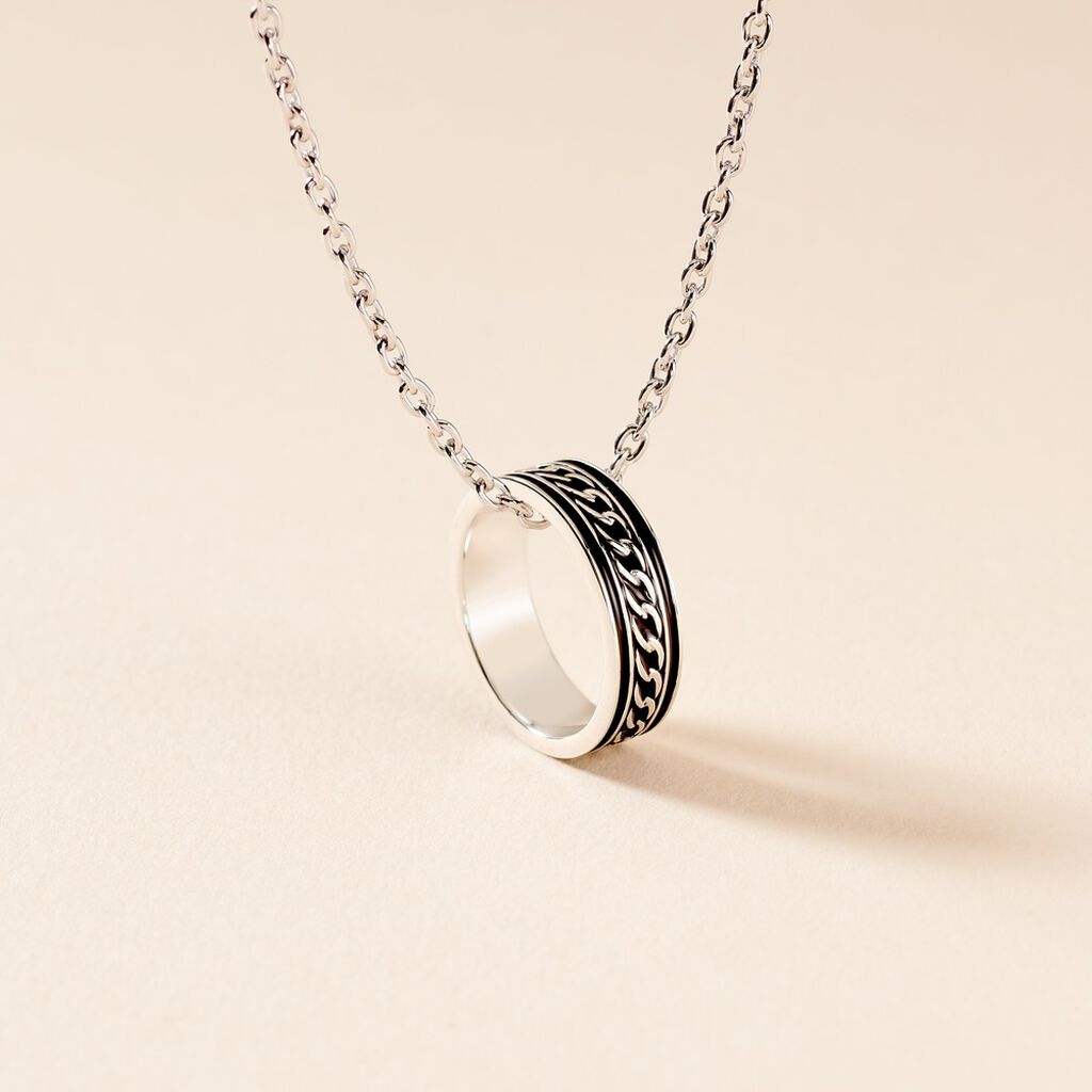 Collier Balthazar Argent Blanc - Colliers Homme | Histoire d’Or