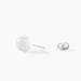 Boucles D'oreilles Puces Orbe Argent Blanc Céramique - Boucles d'oreilles fantaisie Femme | Histoire d’Or