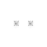 Boucles D'oreilles Puces Or Blanc Aphrodite Diamants - Clous d'oreilles Femme | Histoire d&rsquo;Or